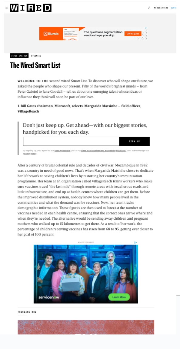 Wired Smart List feature