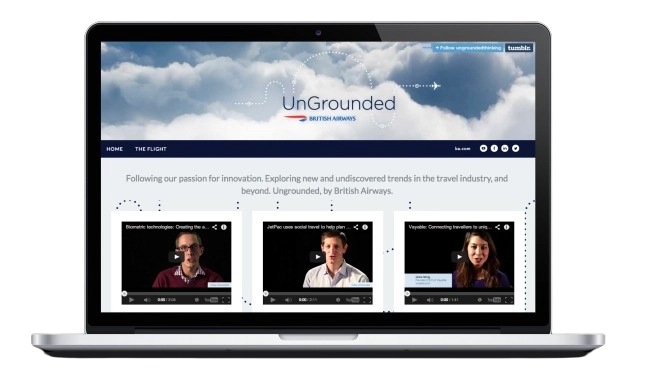 UngroundedThinking.com &mdash; period microsite where applicants made their case for a seat on the inaugural flight.