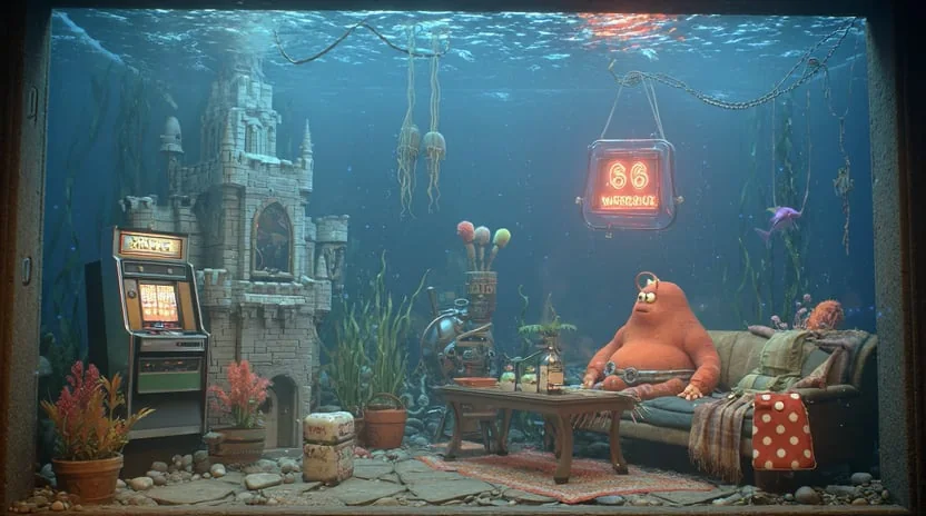 Goldfish tank: slot machine